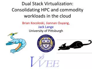 Dual Stack Virtualization: Consolidating HPC and commodity workloads in the cloud