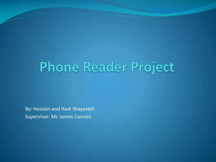 phone reader project