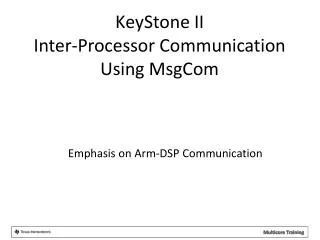 Emphasis on Arm-DSP Communication