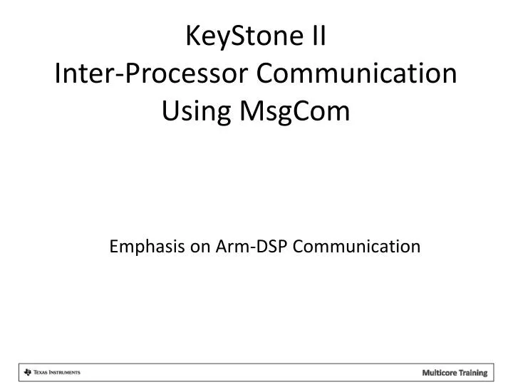 emphasis on arm dsp communication