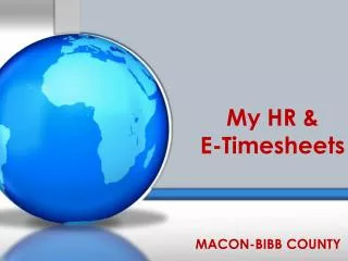 My HR &amp; E-Timesheets
