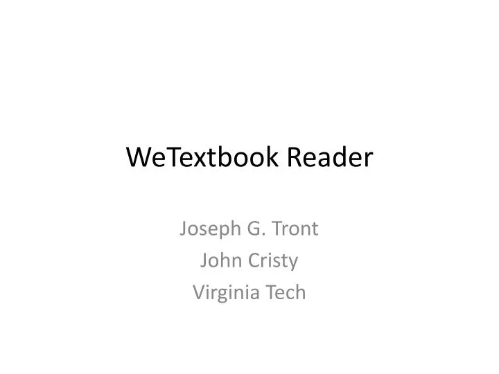 wetextbook reader