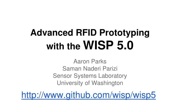 advanced rfid prototyping with the wisp 5 0