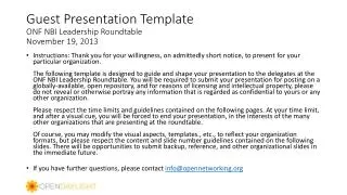 Guest Presentation Template ONF NBI Leadership Roundtable November 19, 2013