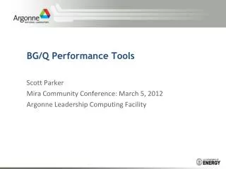 BG/Q Performance Tools