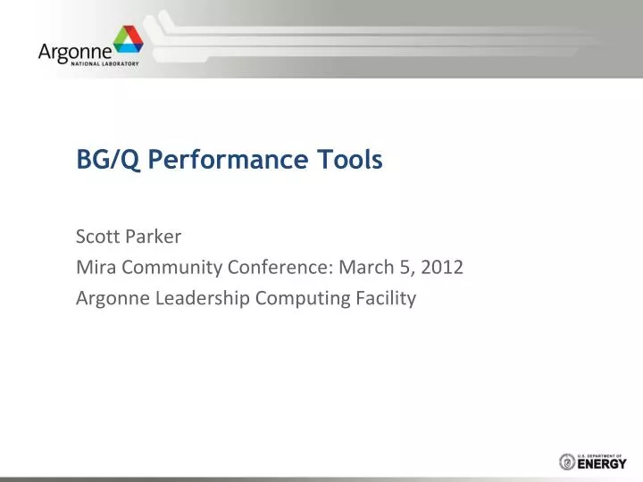 bg q performance tools