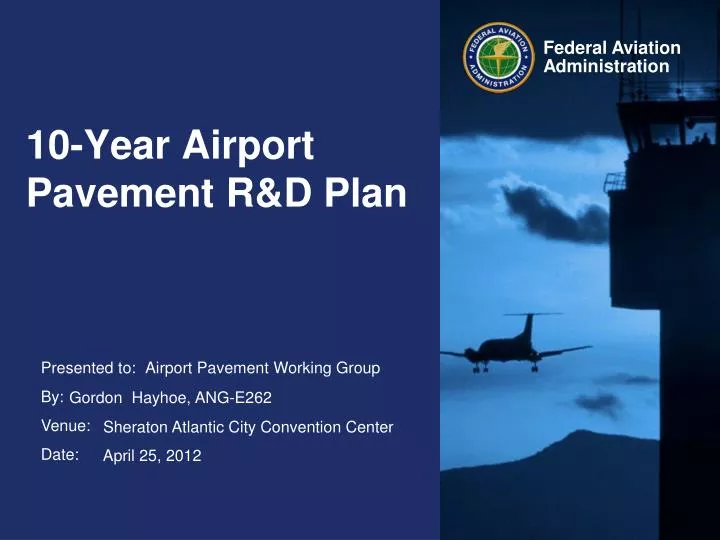 10 year airport pavement r d plan
