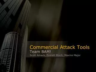 Commercial Attack Tools