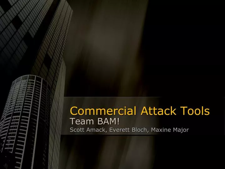 commercial attack tools