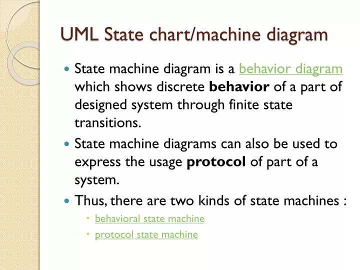 uml state chart machine diagram