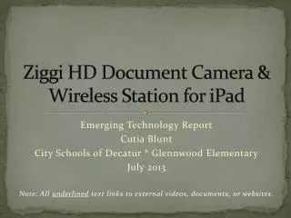 Ziggi HD Document Camera &amp; Wireless Station for iPad