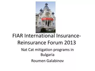 FIAR International Insurance-Reinsurance Forum 2013