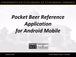 Pocket Beer Reference Application for Android Mobile