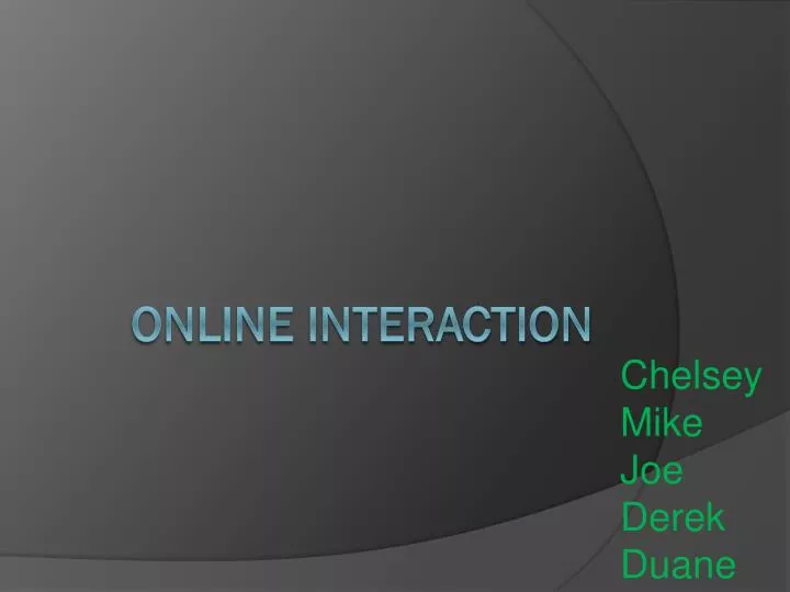 online interaction