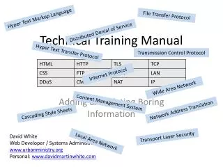 Technical Training Manual