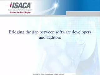 Bridging the gap between software developers and auditors