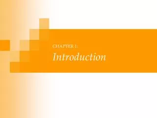 CHAPTER 1: Introduction