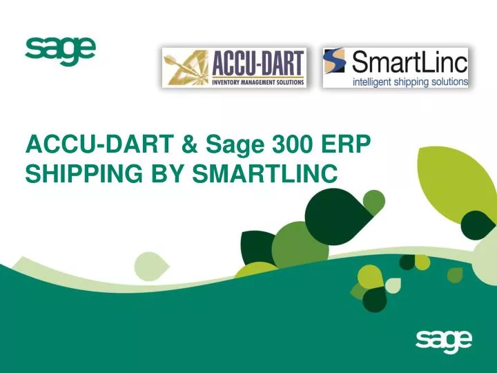 accu dart sage 300 erp shipping by smartlinc