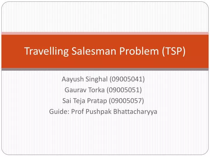 travelling salesman problem tsp