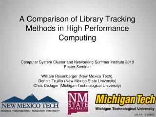 A Comparison of Library Tracking Methods in High Performance Computing