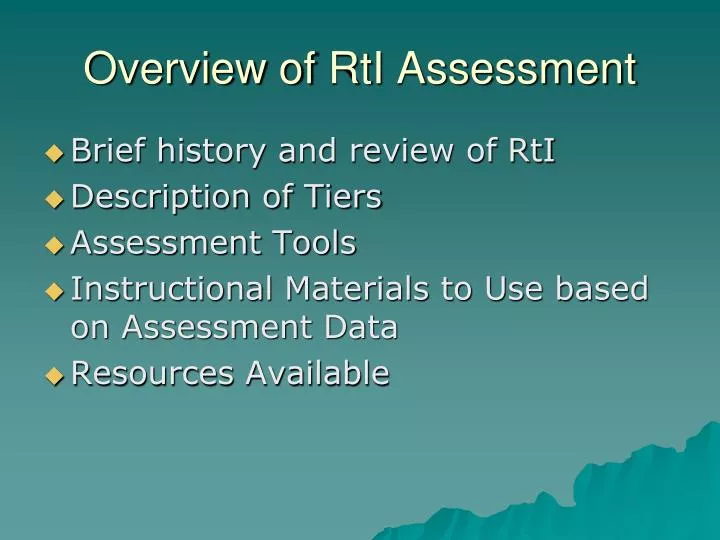 overview of rti assessment