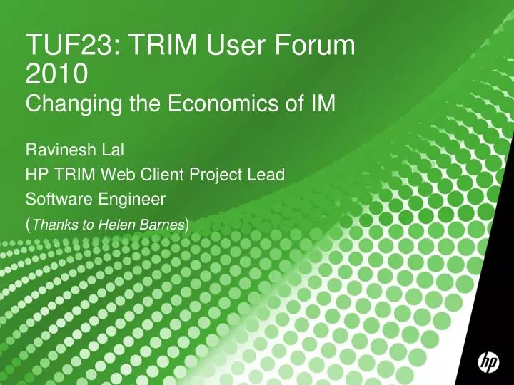 tuf23 trim user forum 2010 changing the economics of im