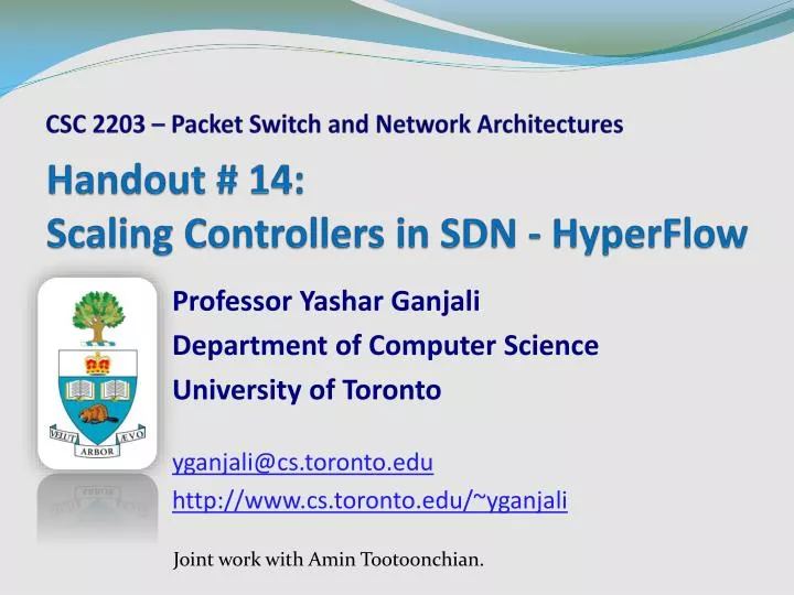 handout 14 scaling controllers in sdn hyperflow