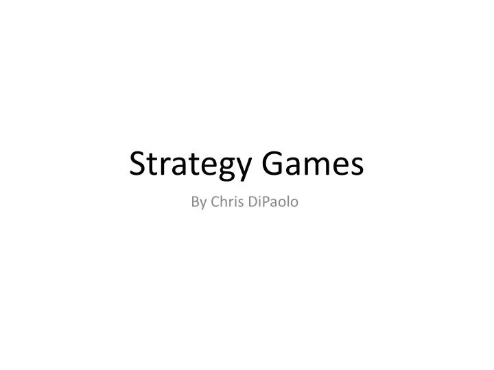 Strategy Games - Free Download