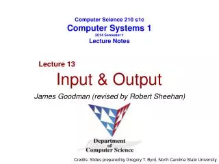 Computer Science 210 s1c Computer Systems 1 2014 Semester 1 Lecture Notes