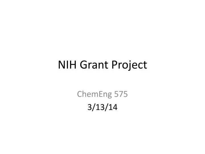 nih grant project