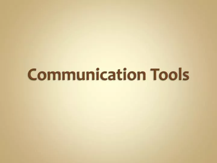 communication tools