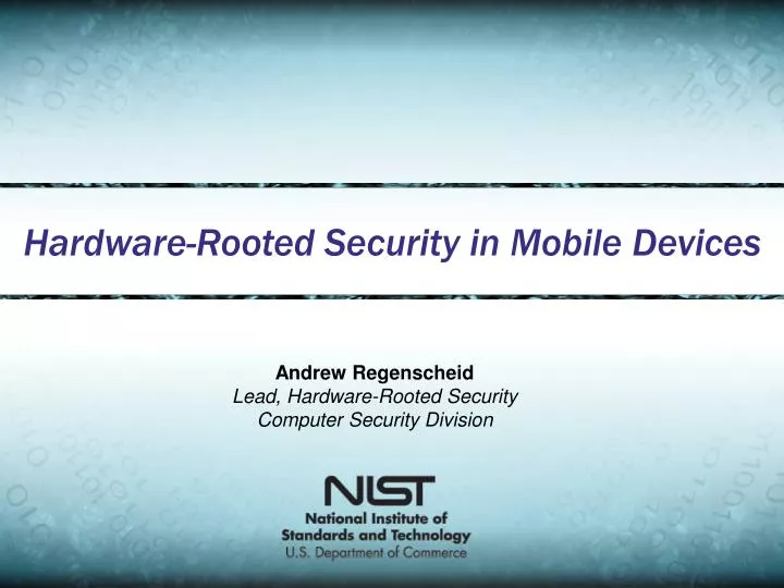 hardware rooted security in mobile devices
