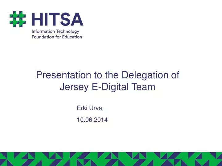 presentation to the delegation of jersey e digital team