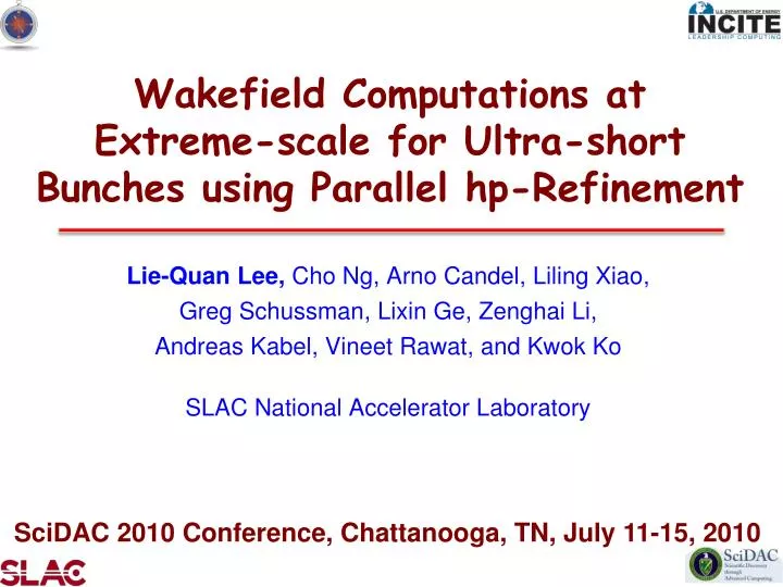 wakefield computations at extreme scale for ultra short bunches using parallel hp refinement