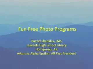 Fun Free Photo Programs