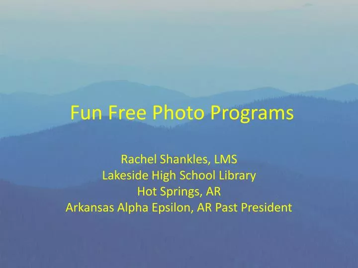 fun free photo programs