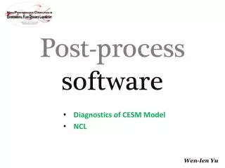 Diagnostics of CESM Model NCL