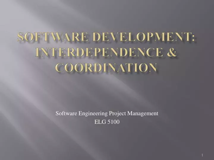 software development interdependence coordination