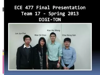 ECE 477 Final Presentation Team 17 - Spring 2013 DIGI-TON