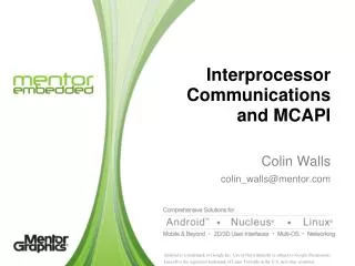 Interprocessor Communications and MCAPI