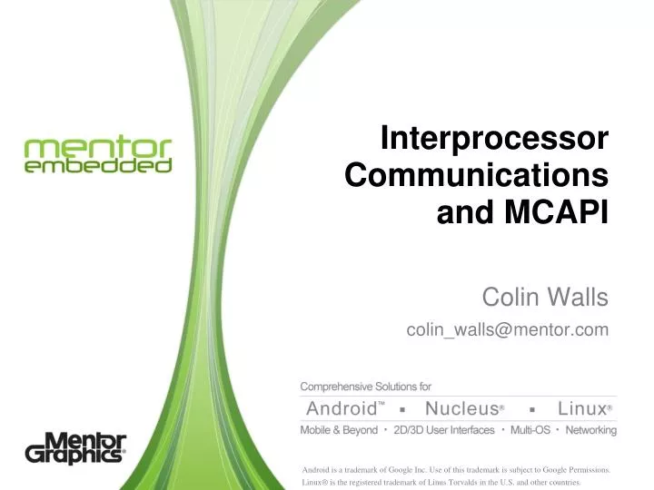interprocessor communications and mcapi