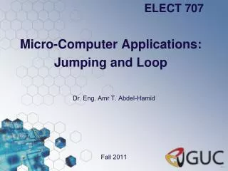 Micro-Computer Applications: Jumping and Loop