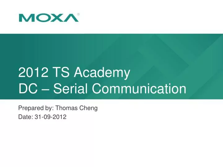 2012 ts academy dc serial communication