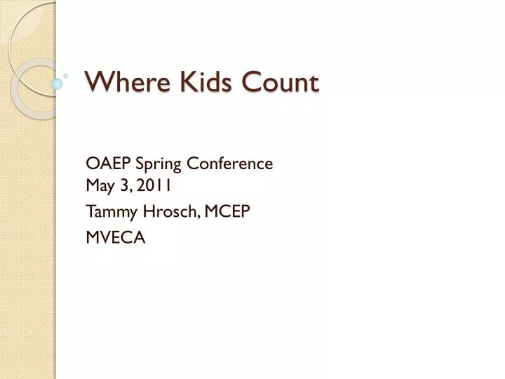 where kids count