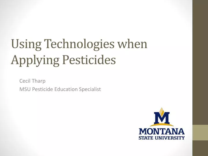 using technologies when applying pesticides