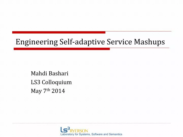 engineering self adaptive service mashups