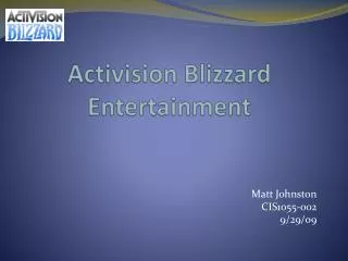 Activision Blizzard Entertainment