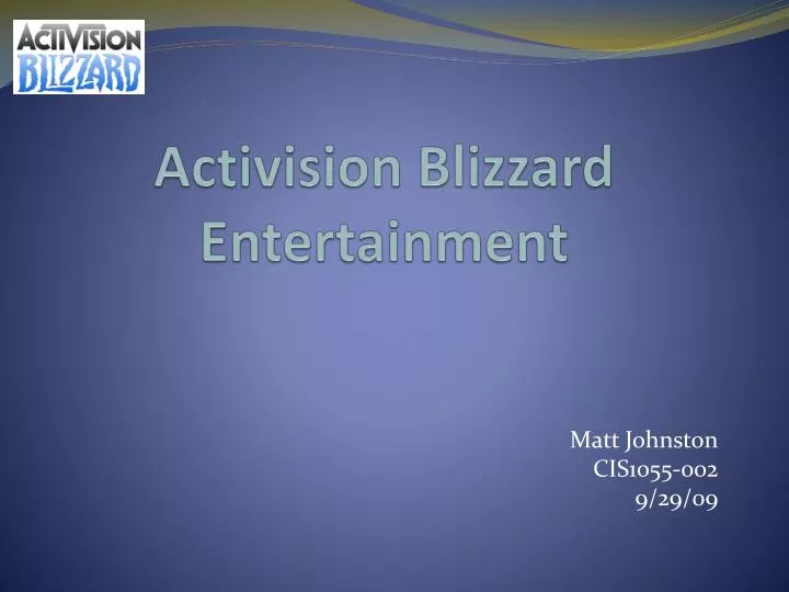 activision blizzard entertainment