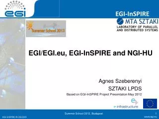 EGI/ EGI.eu , EGI-InSPIRE and NGI-HU