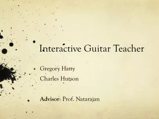 Interactive Guitar Teacher
